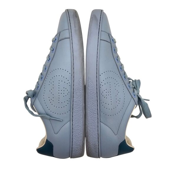 Gucci GG Ace Sneakers Size 39 US 9 Light Blue Leather Authentic Designer Low Top - Picture 5 of 11